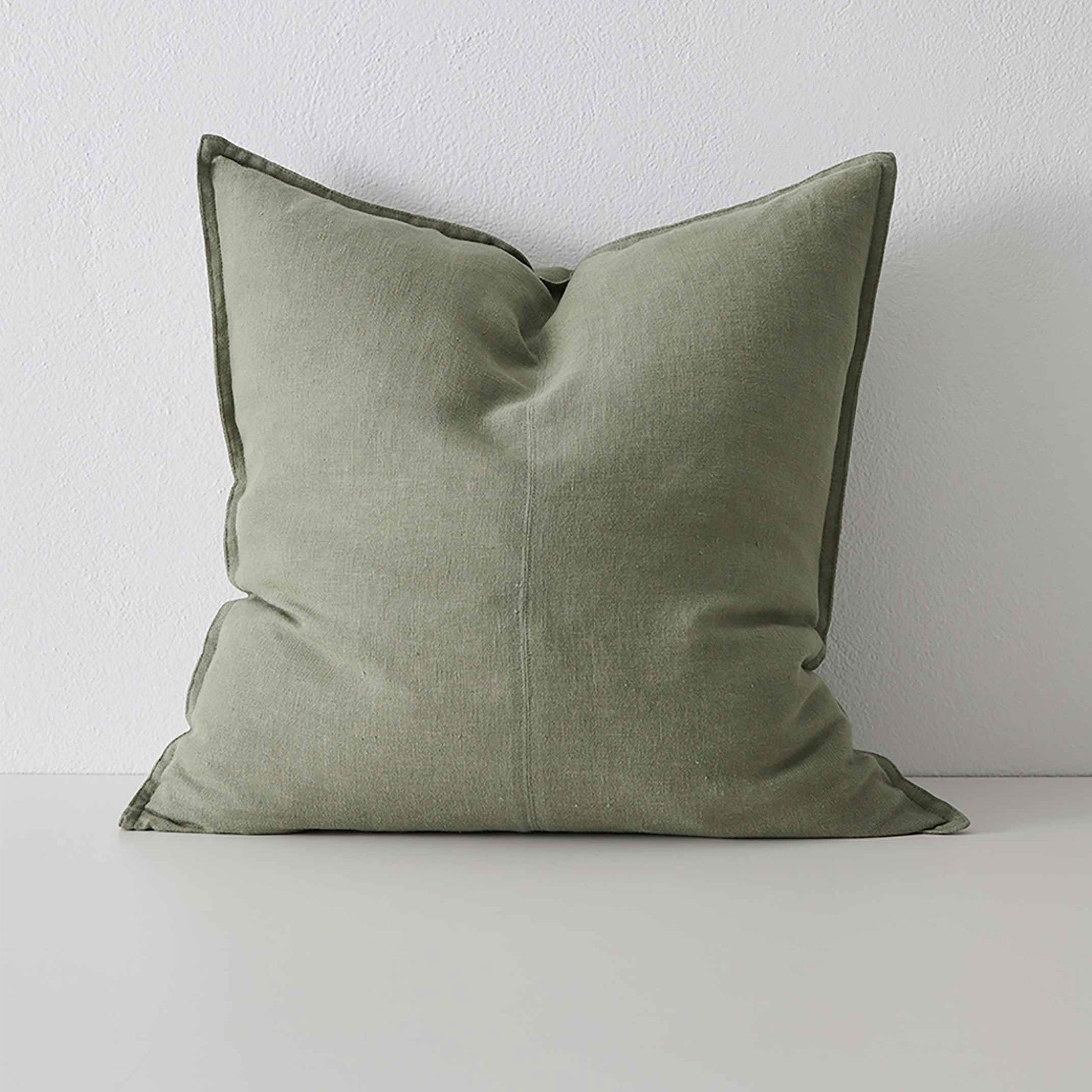Como European Linen Cushion 60cm x 60cm-Olive