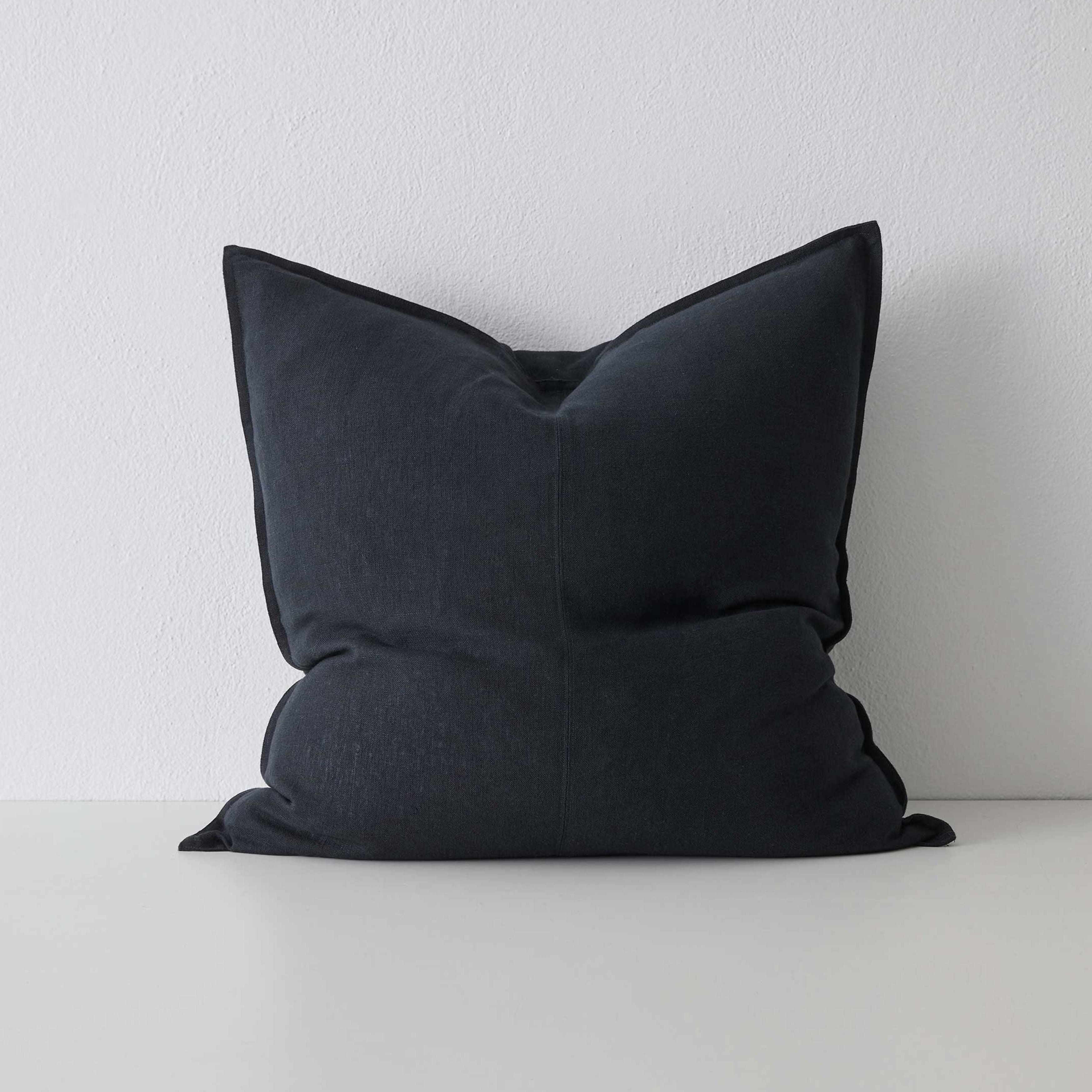Como European Linen Cushion 60cm x 60cm-Shadow