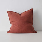 Como European Linen Cushion 60cm x 60cm-Sienna