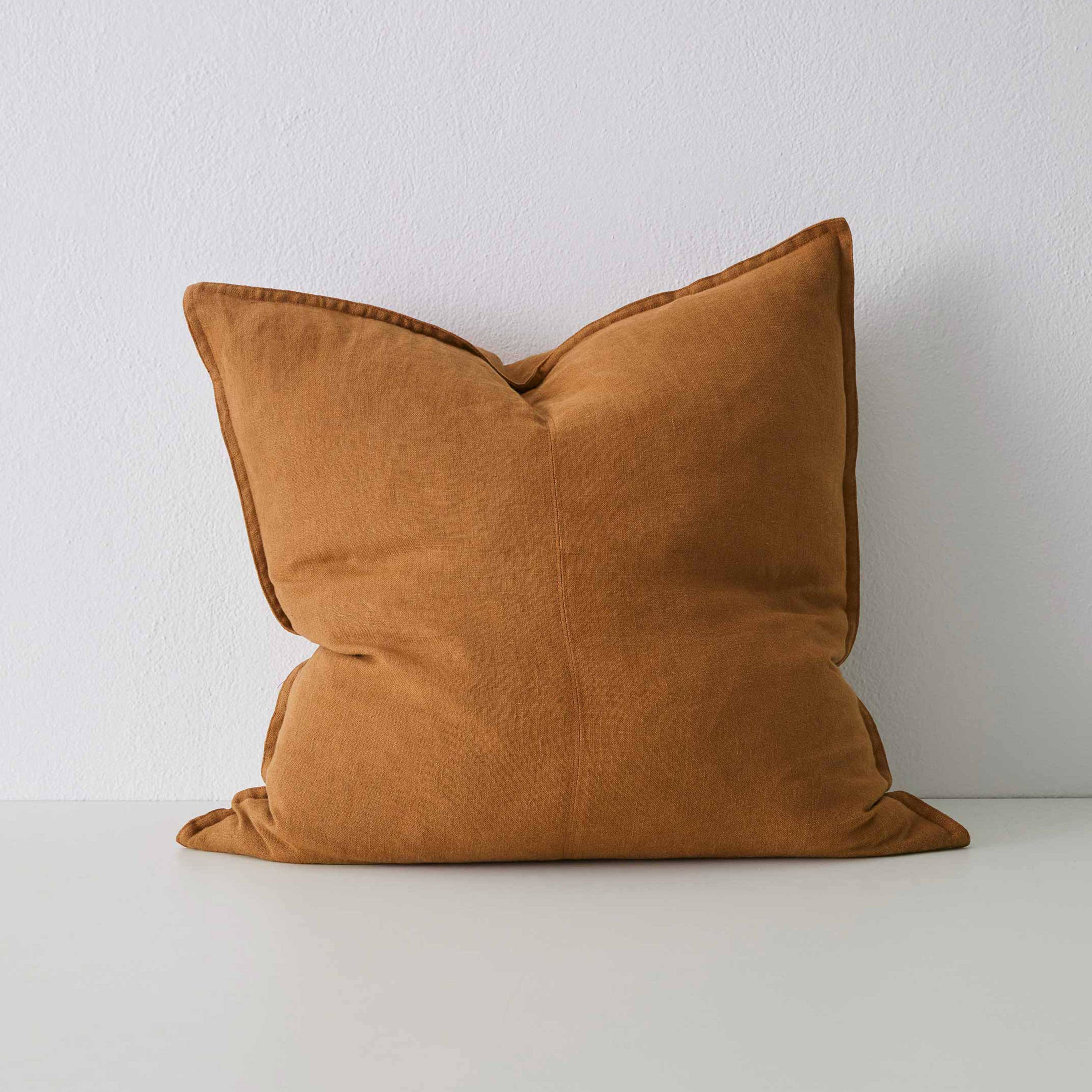 Como European Linen Cushion 60cm x 60cm-Spice