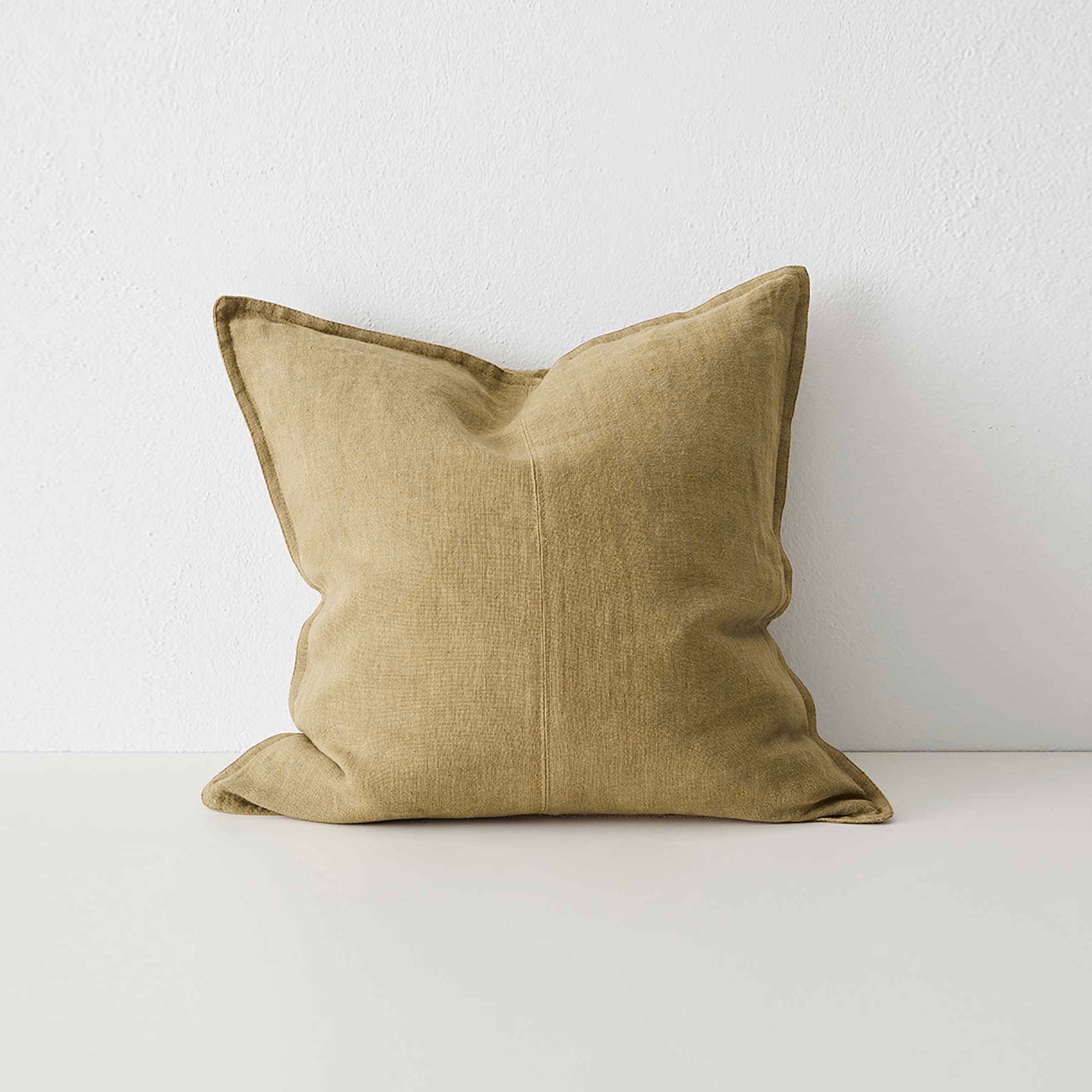 Como Square Linen Cushion 50cm x50cm-Clay