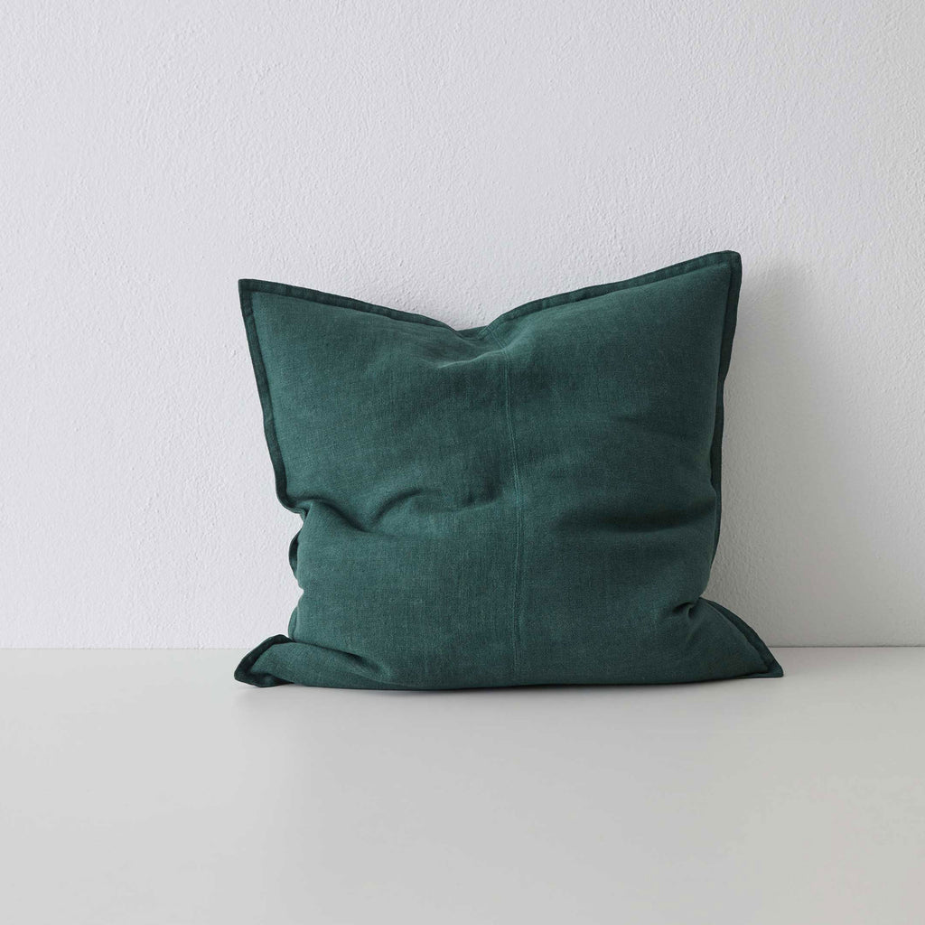 Como Square Linen Cushion 50cm x50cm-Forest