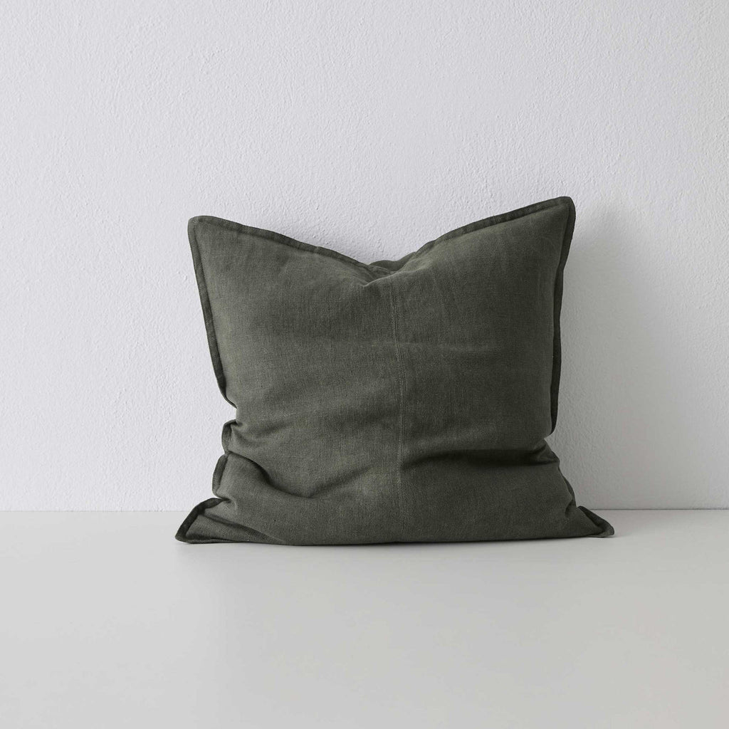 Como Square Linen Cushion 50cm x50cm-Khaki