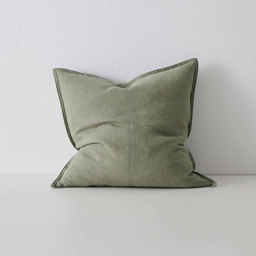 Como Square Linen Cushion 50cm x50cm-Olive