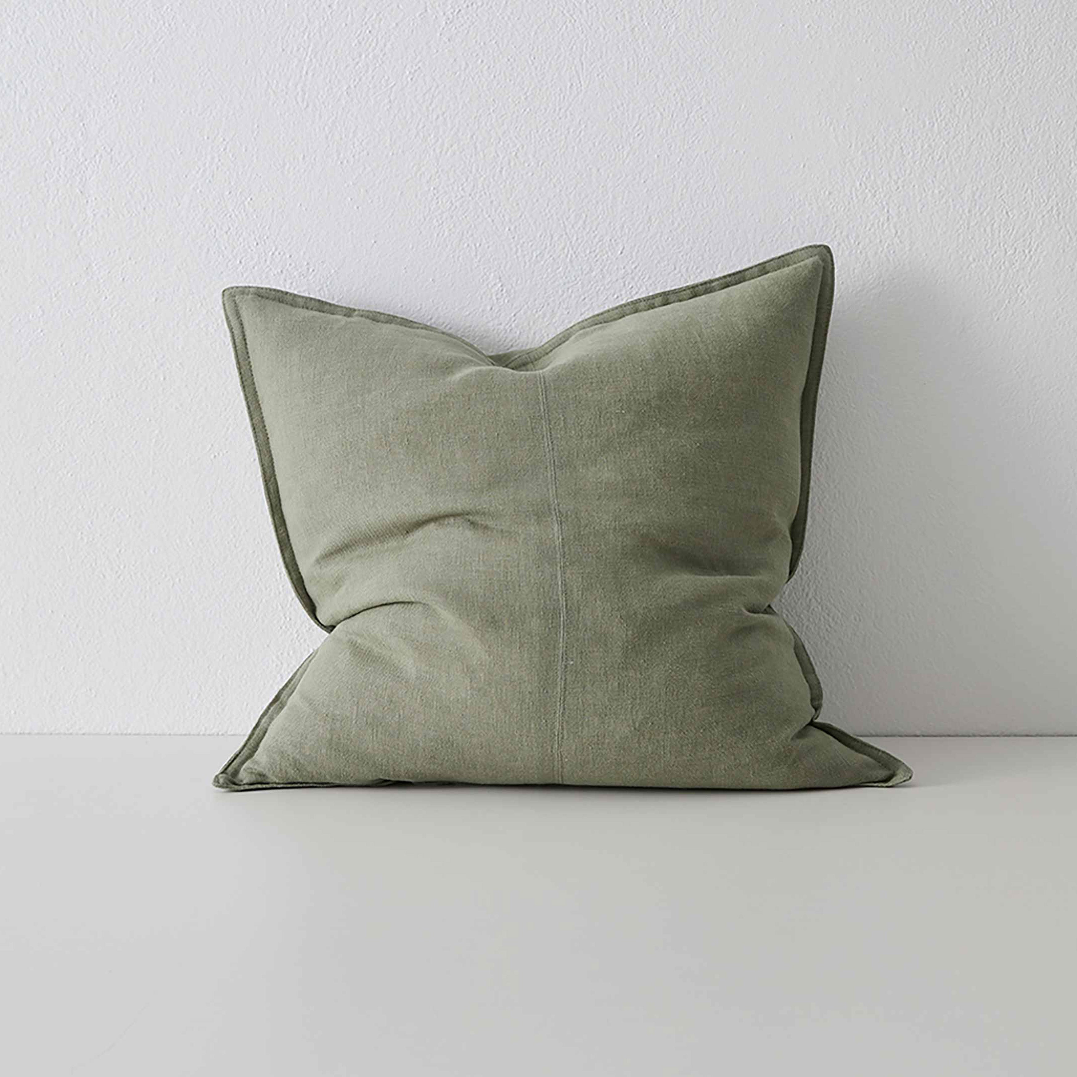 Como Square Linen Cushion 50cm x50cm-Olive