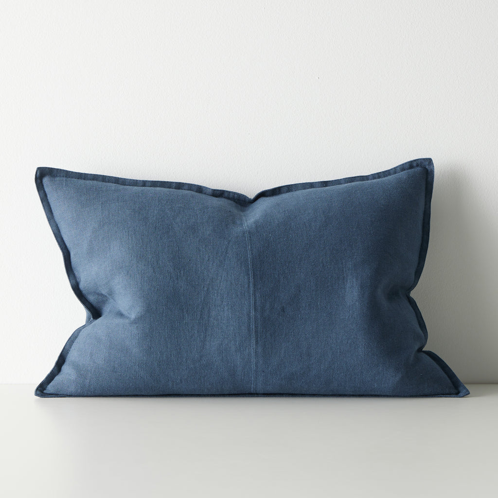 Como Rectangular Linen Cushion 60cm x 40cm-Atlantic