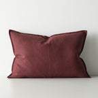 Como Rectangular Linen Cushion 60cm x 40cm-Garnet