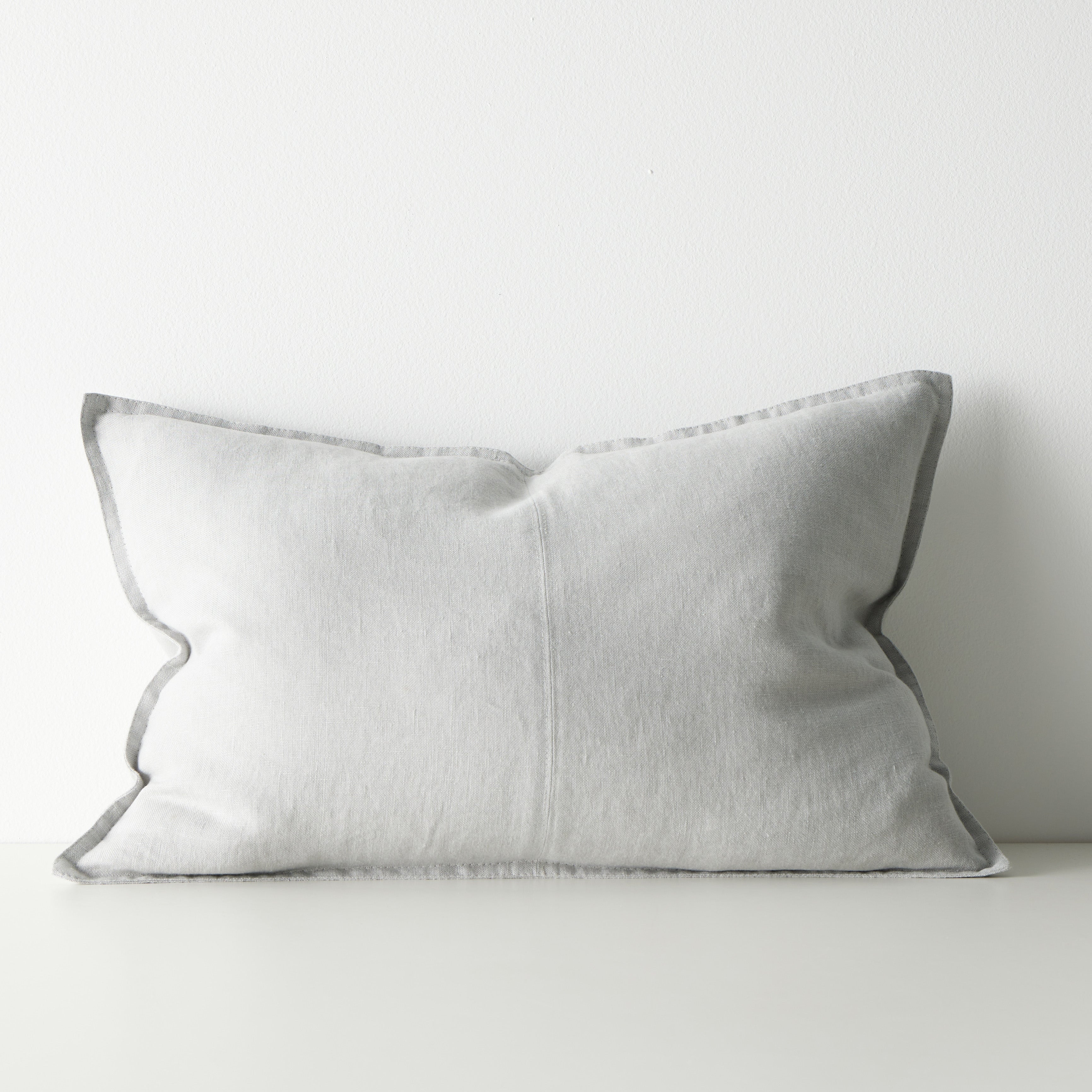Como Rectangular Linen Cushion 60cm x 40cm-Haze