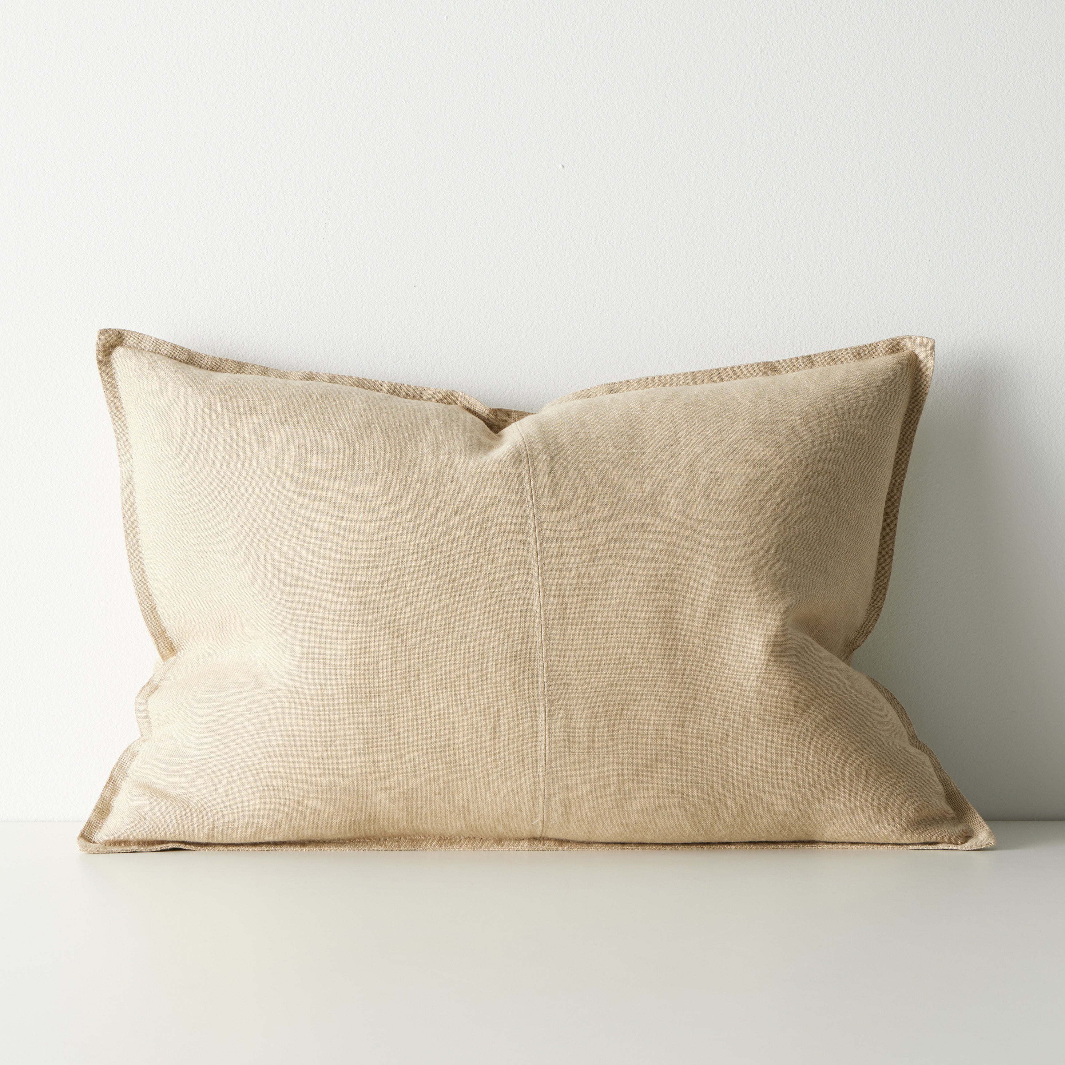 Como Rectangular Linen Cushion 60cm x 40cm-Sandstone