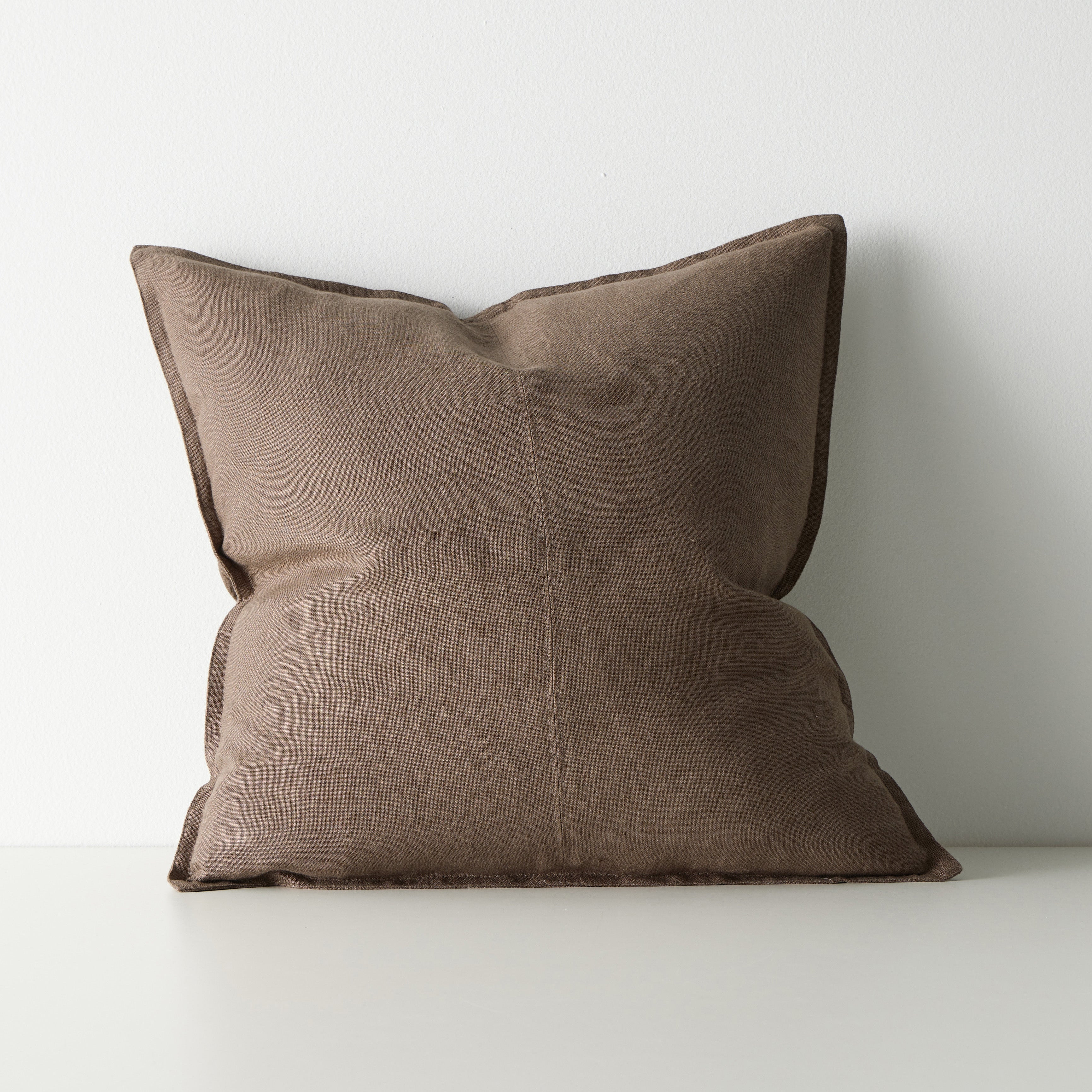 Como Square Linen Cushion 50cm x50cm-Mocha