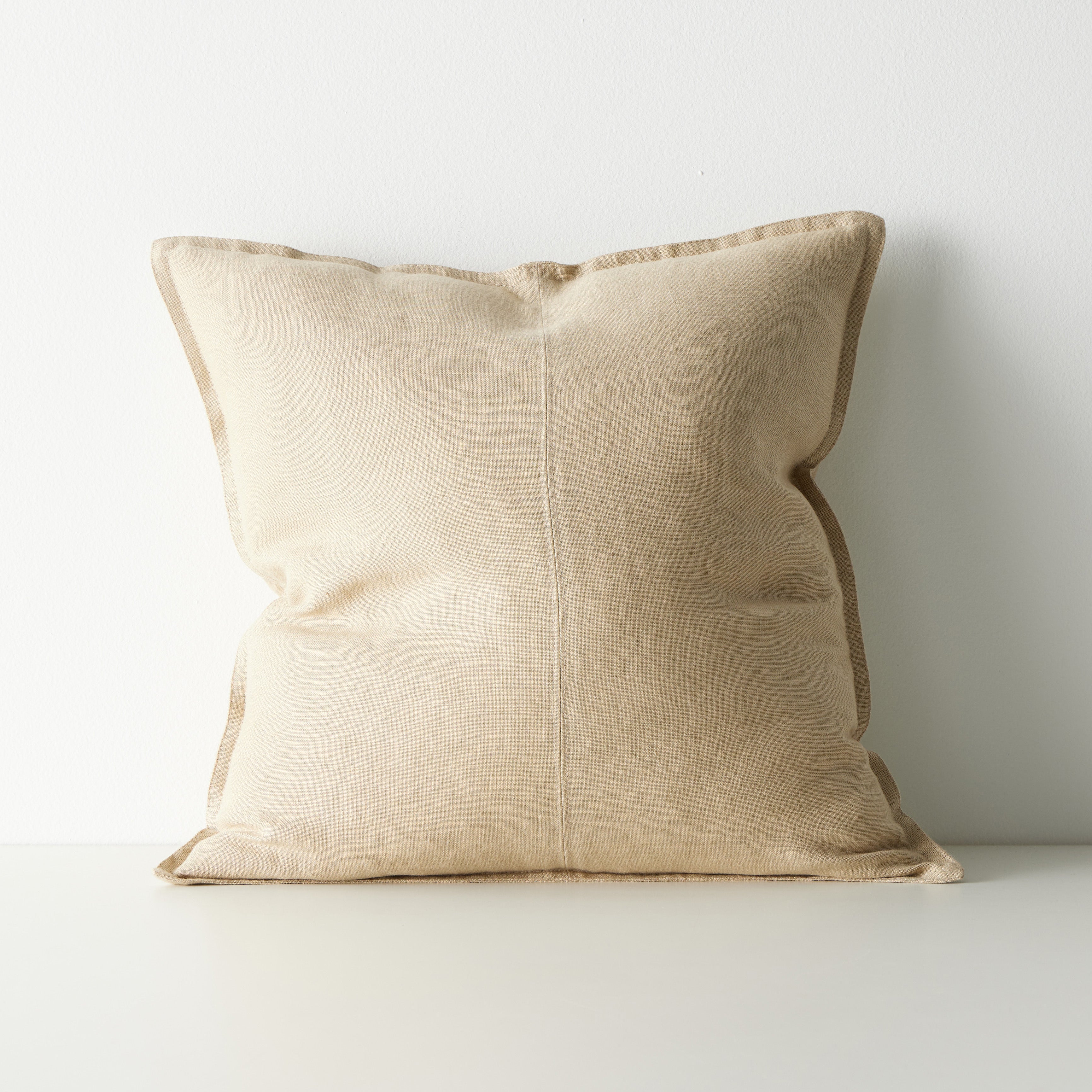 Como Square Linen Cushion 50cm x50cm-Sandstone