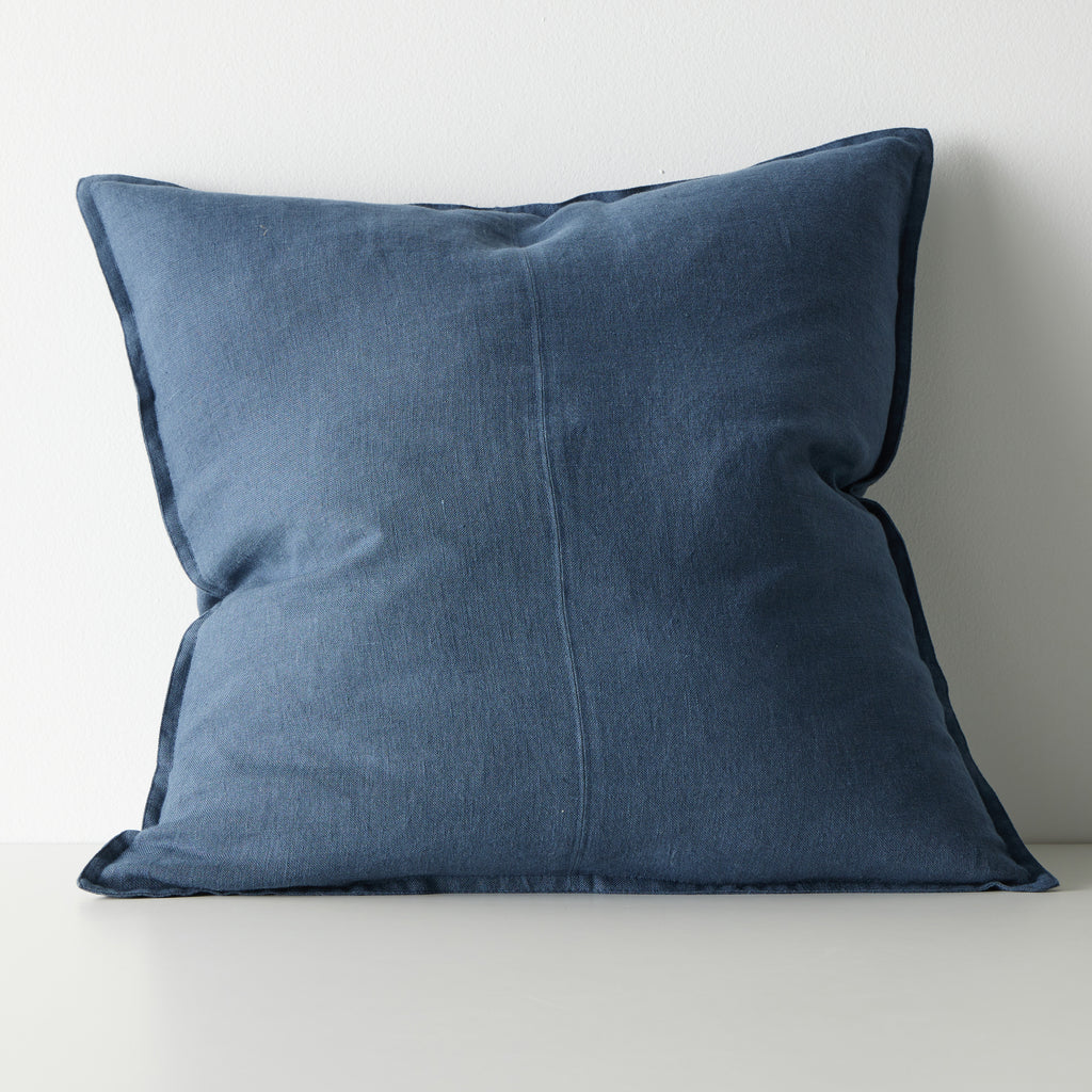 Como European Linen Cushion 60cm x 60cm-Atlantic