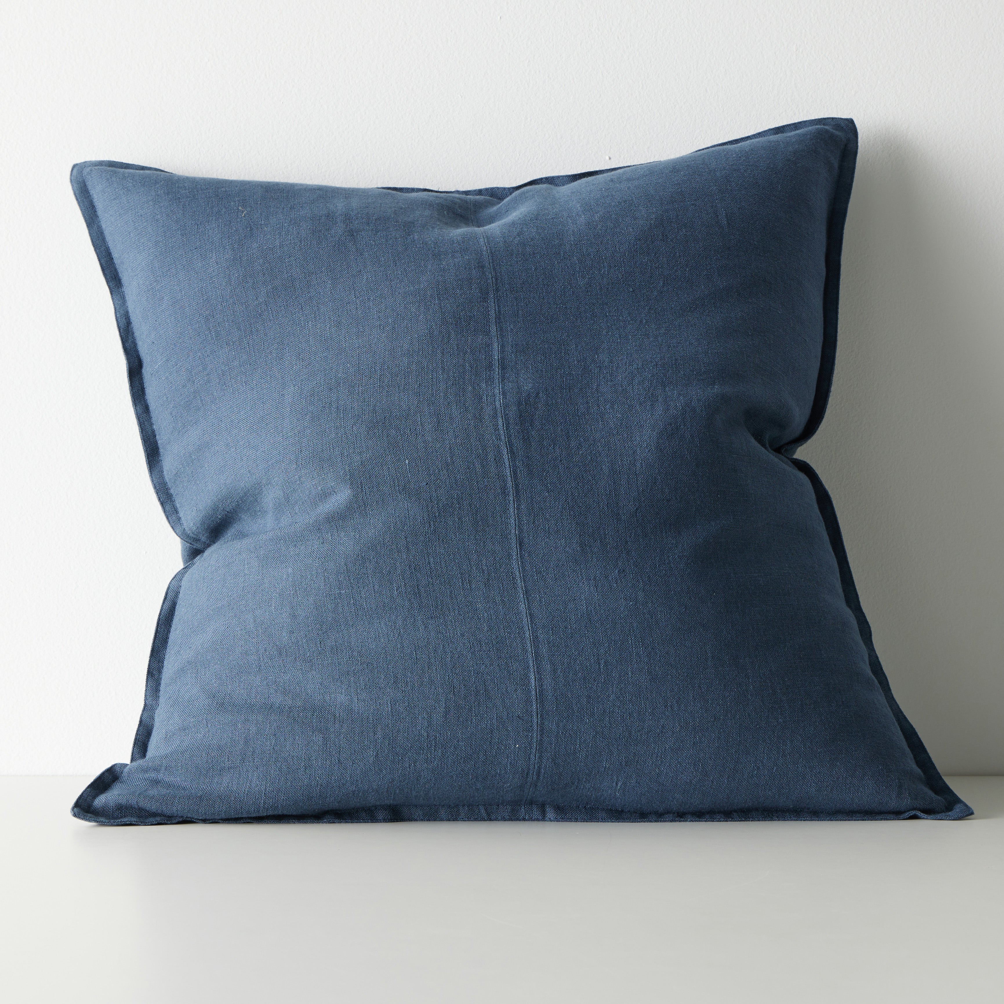 Como European Linen Cushion 60cm x 60cm-Atlantic