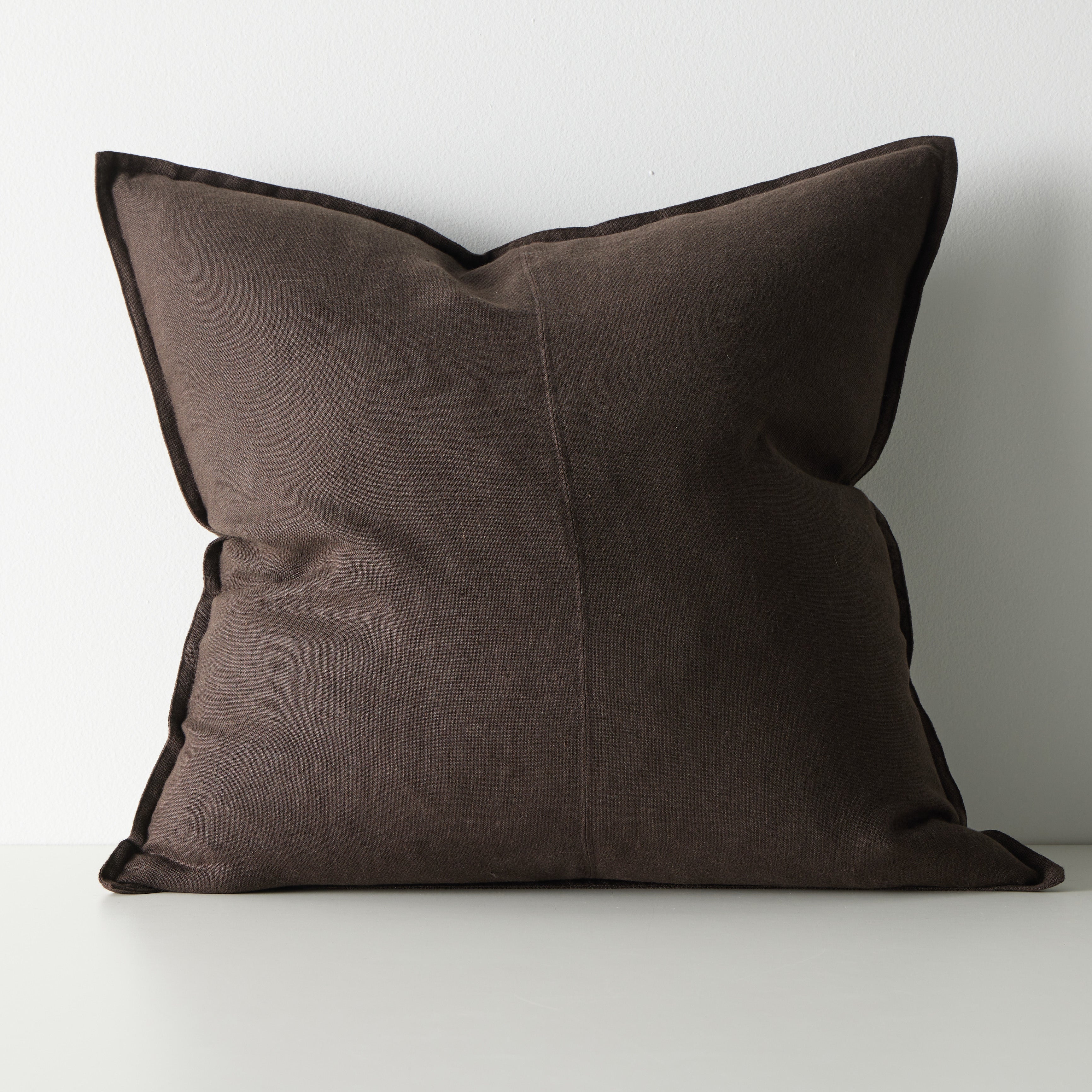 Como European Linen Cushion 60cm x 60cm-Ganache