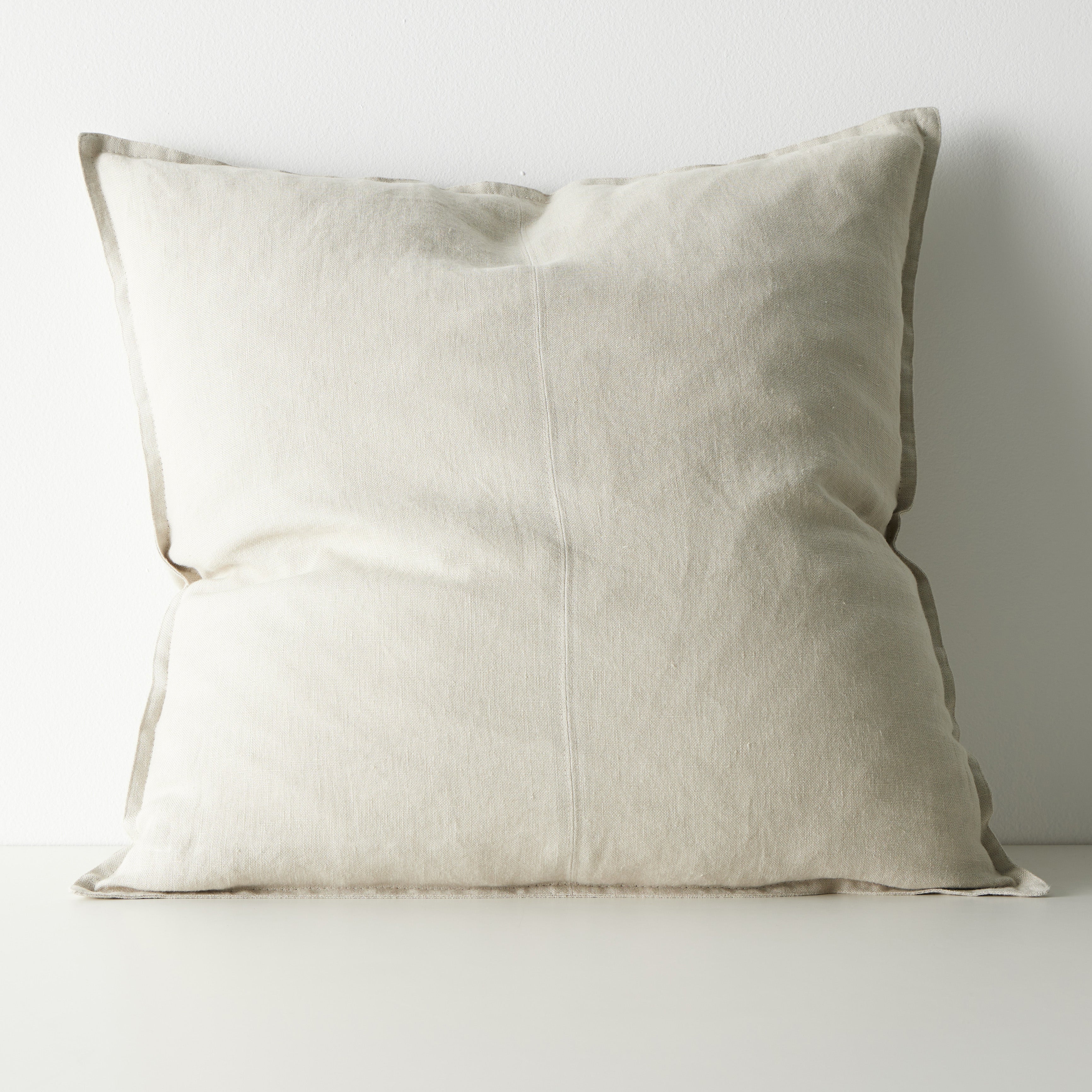 Como European Linen Cushion 60cm x 60cm-Oatmeal