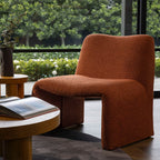 Calais Fabric Accent Chair-Terracotta