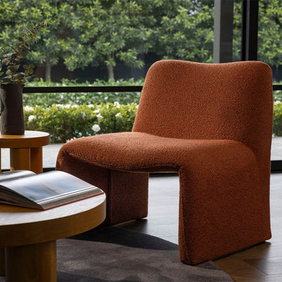 Calais Fabric Accent Chair-Terracotta hover image