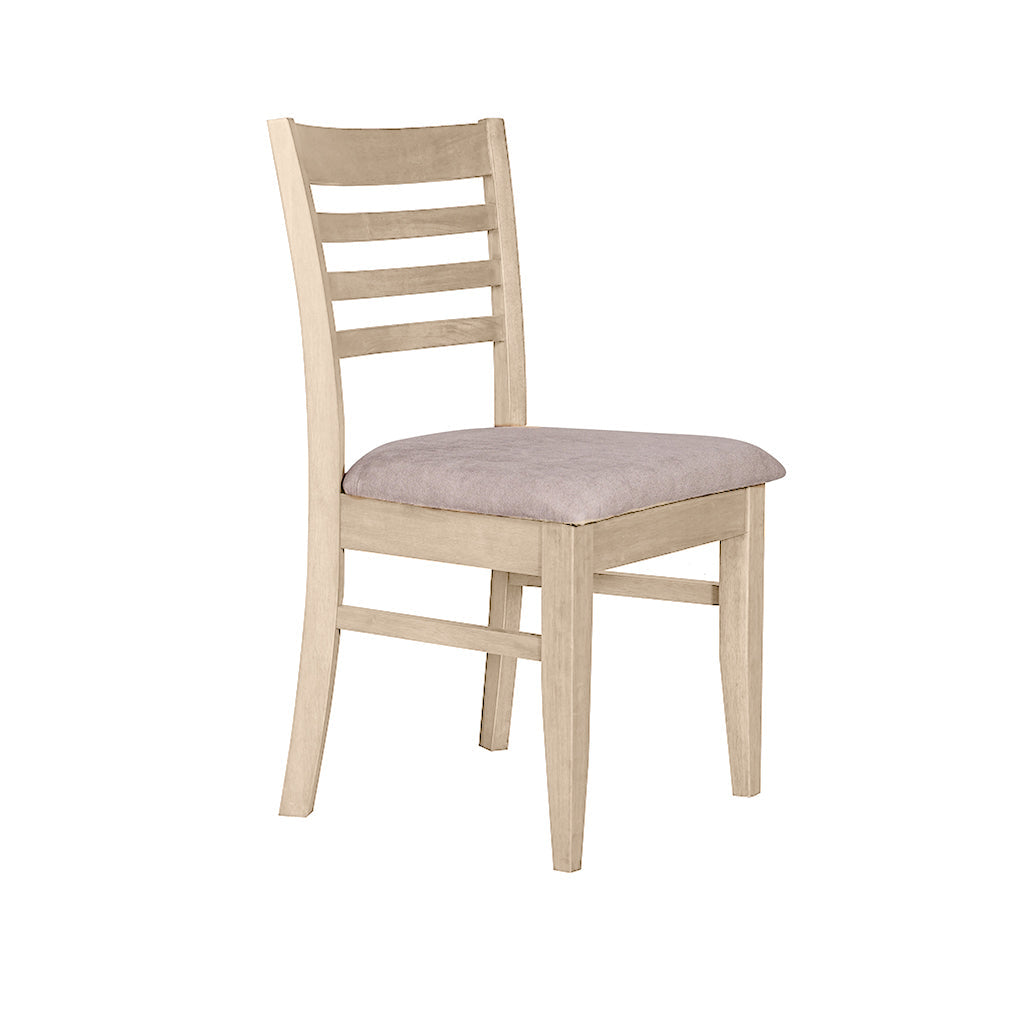 Jade Dining Chair Raw-Raw with Dove Fabric Seat