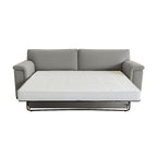 Hudson 2.5 Seater Fabric Double Sofa Bed-Innerspring Standard Mattress in Cement