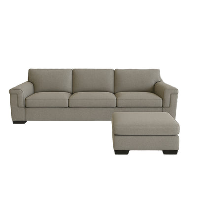 Hudson 3.5 Seater Fabric Sofa with Ottoman hover image