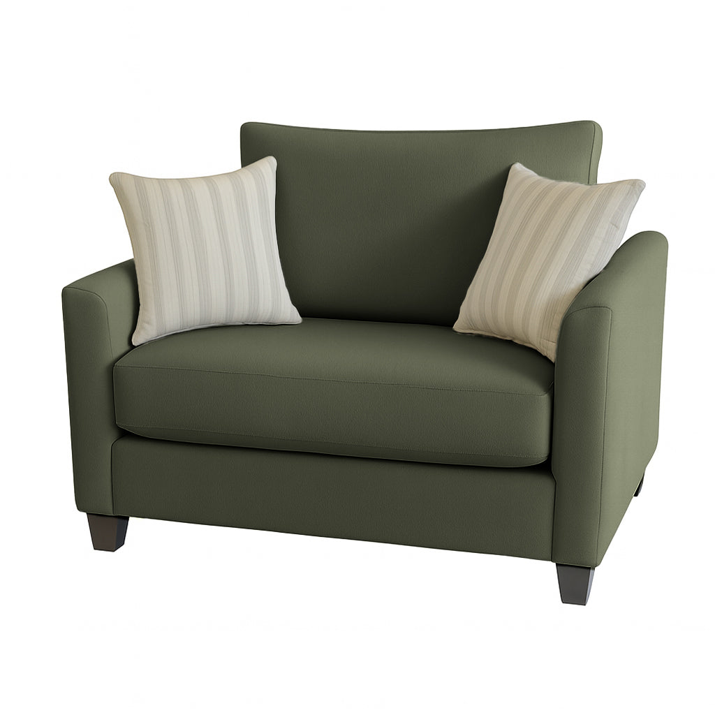 Charlie 1.5 Seater Fabric Sofa-Forest