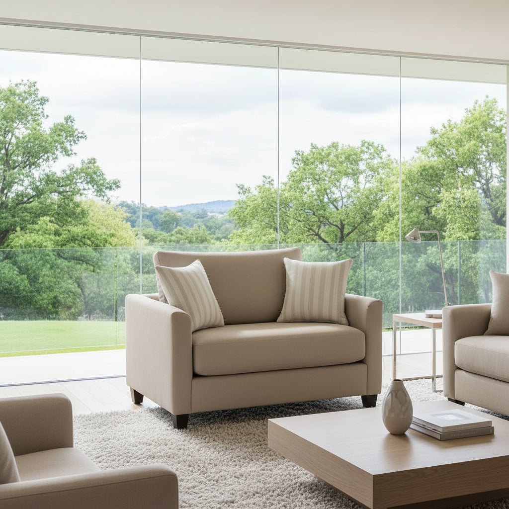 Charlie 1.5 Seater Fabric Sofa-Wheat