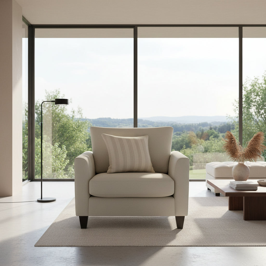 Charlie Armchair Fabric Sofa-Metal