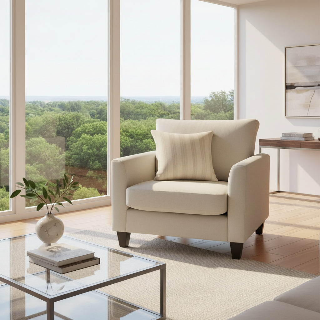 Charlie Armchair Fabric Sofa-Tusk