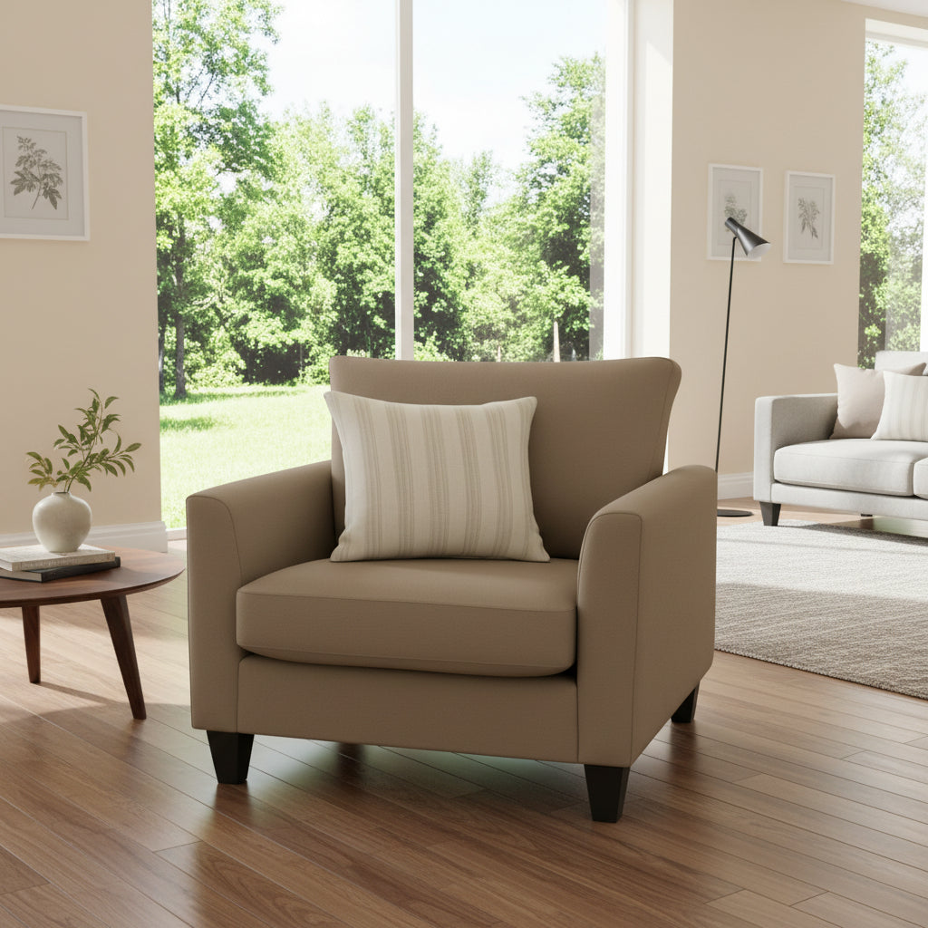 Charlie Armchair Fabric Sofa-Wheat