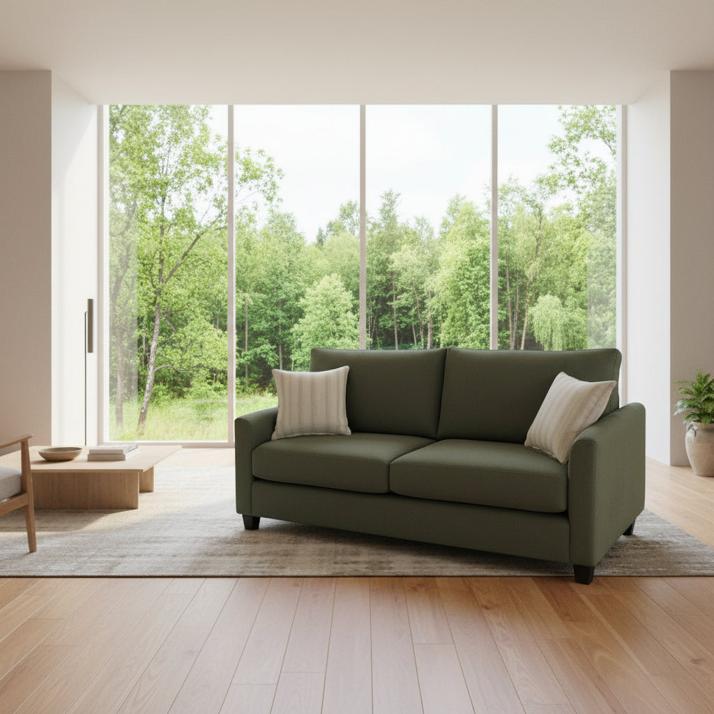 Charlie 2.5 Seater Fabric Sofa-Forest