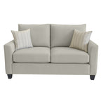 Charlie 2 Seater Fabric Sofa-Metal