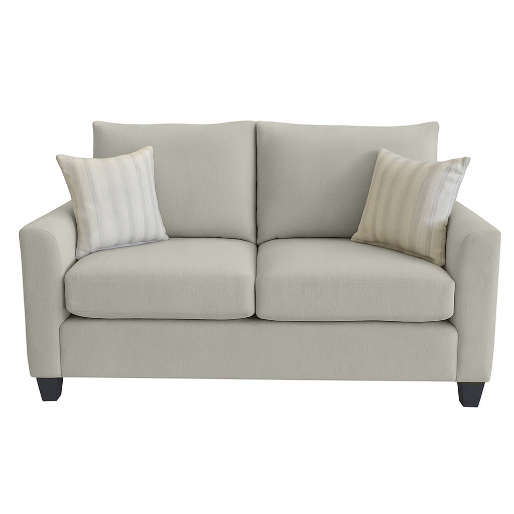 Charlie 2 Seater Fabric Sofa-Metal
