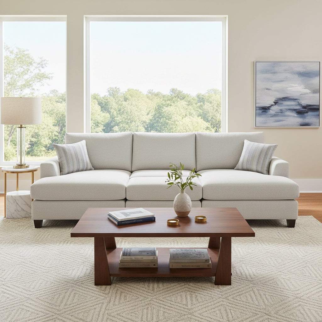 Charlie 3 Seater Fabric Sofa-Metal