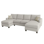 Charlie 4 Seater Double Chaise Fabric Sofa