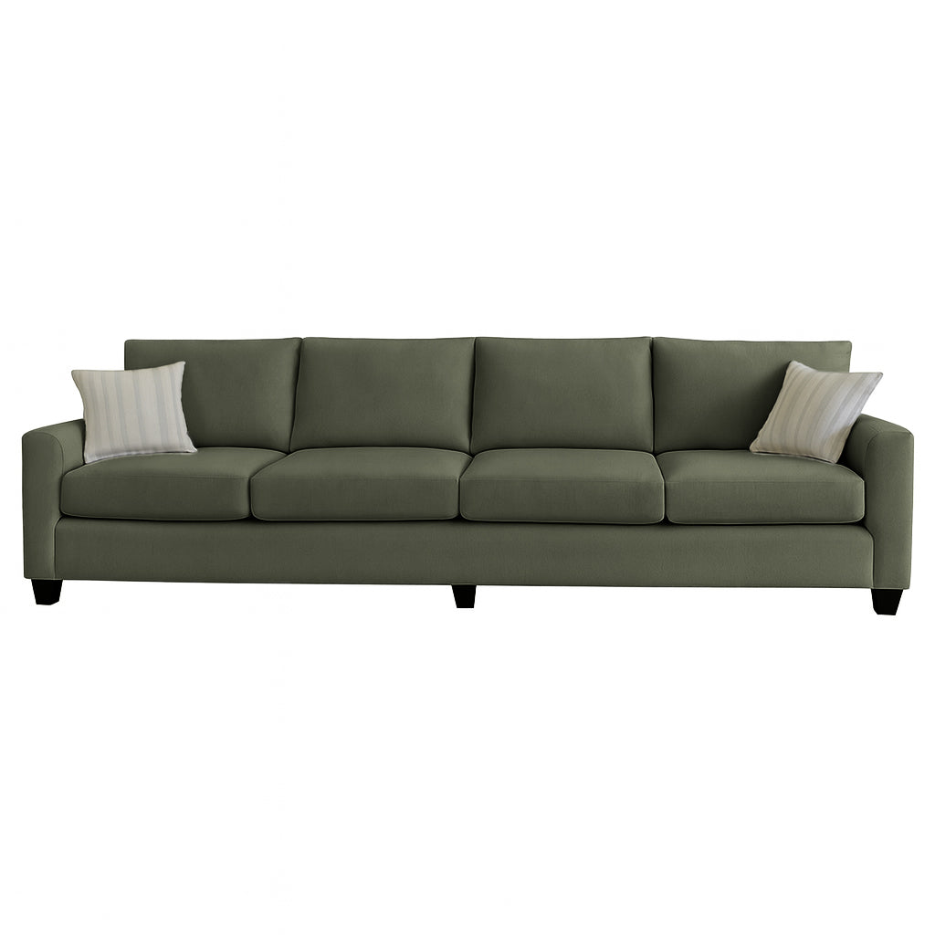 Charlie 4 Seater Fabric Sofa-Forest