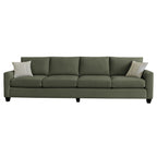 Charlie 4 Seater Fabric Sofa-Forest
