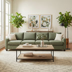 Charlie 4 Seater Fabric Sofa-Forest