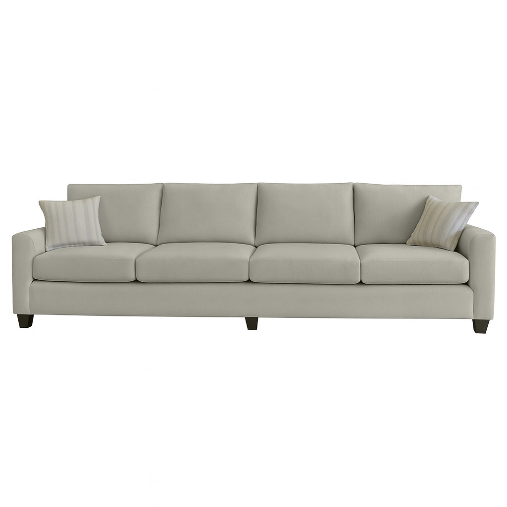 Charlie 4 Seater Fabric Sofa-Metal