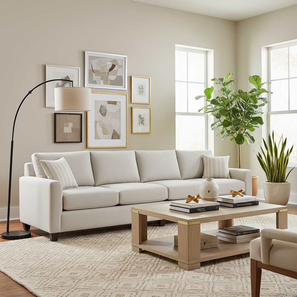 Charlie 4 Seater Fabric Sofa-Tusk