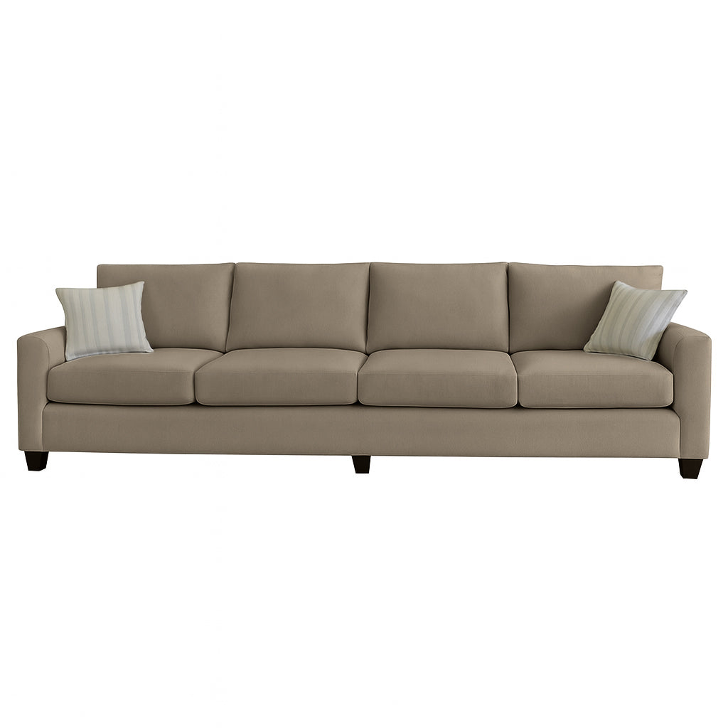 Charlie 4 Seater Fabric Sofa-Wheat