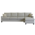 Charlie 4 Seater Chaise Fabric Sofa-Tusk