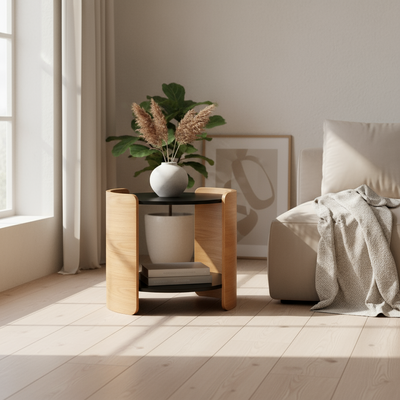 Malmo Lamp Table-Black hover image