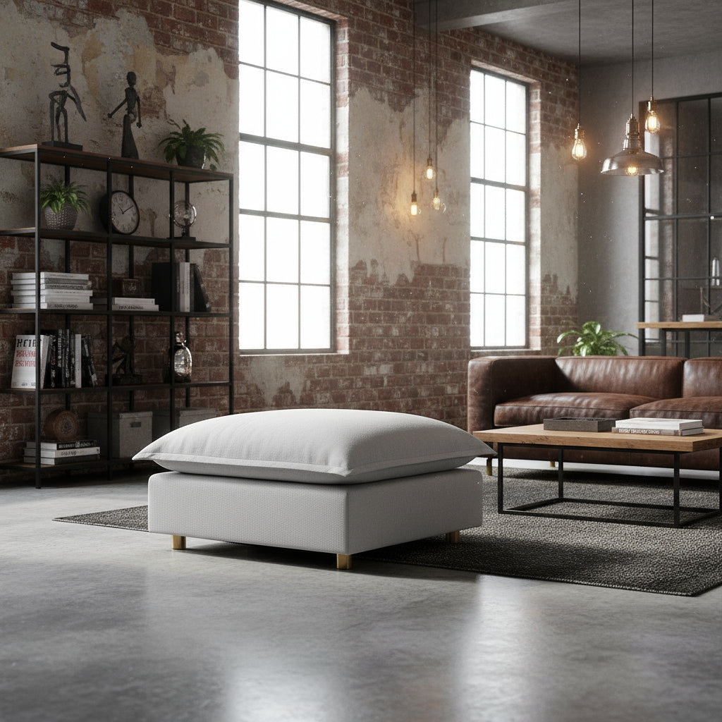 Chloe Footstool Large-Alabaster