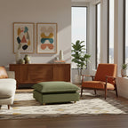 Chloe Footstool Square-Olive