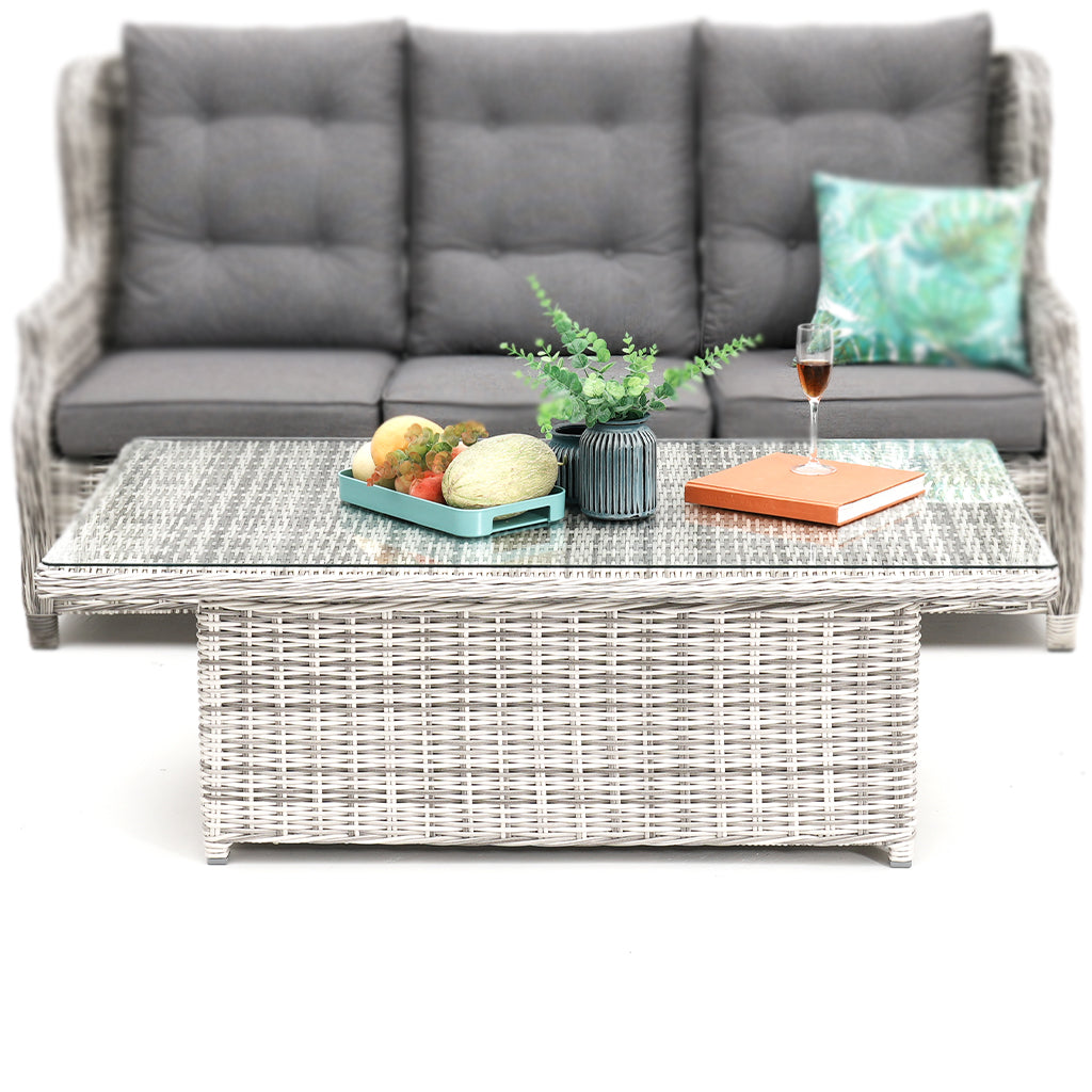 Buenos Aires Coffee Table Zen White Wicker