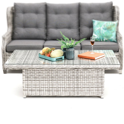 Buenos Aires Coffee Table Zen White Wicker