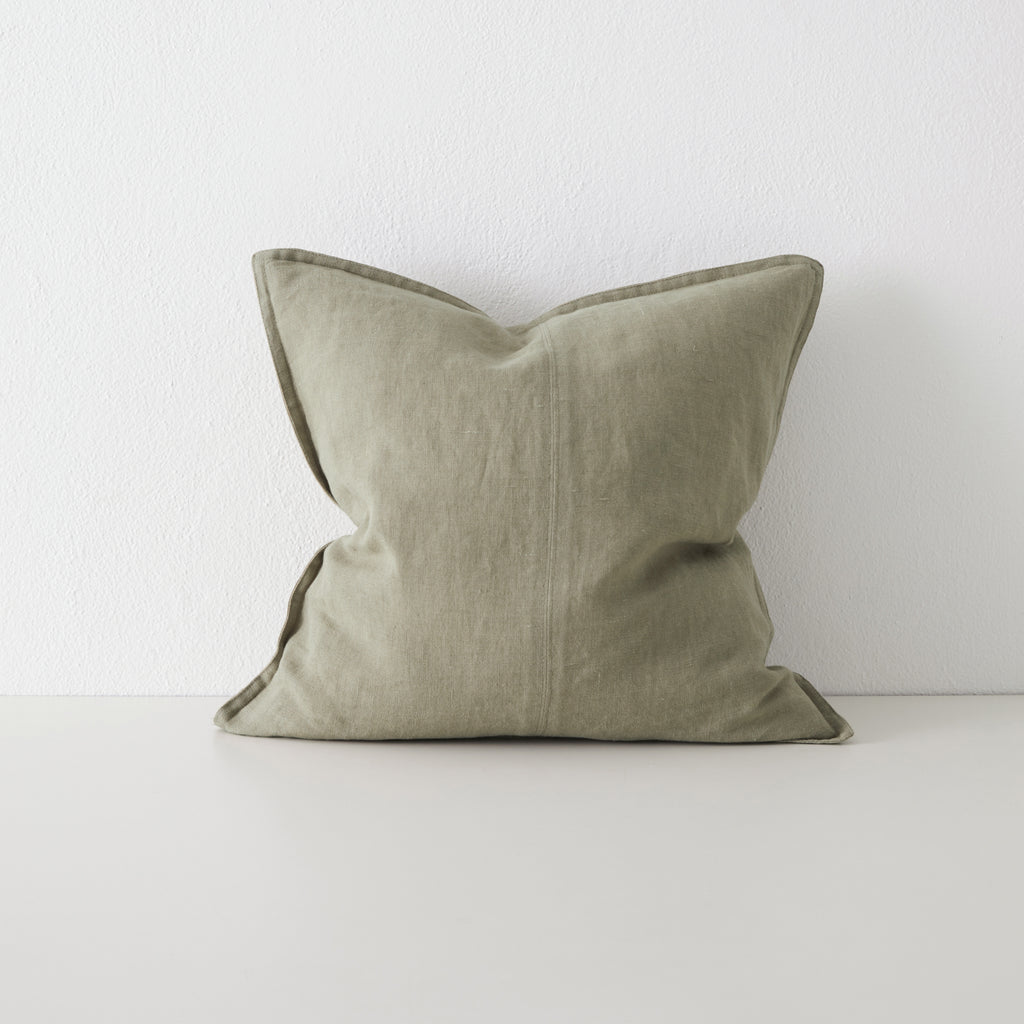 Como Square Linen Cushion 50cm x50cm-Caper
