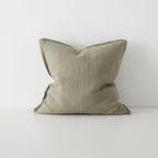 Como Square Linen Cushion 50cm x50cm-Caper