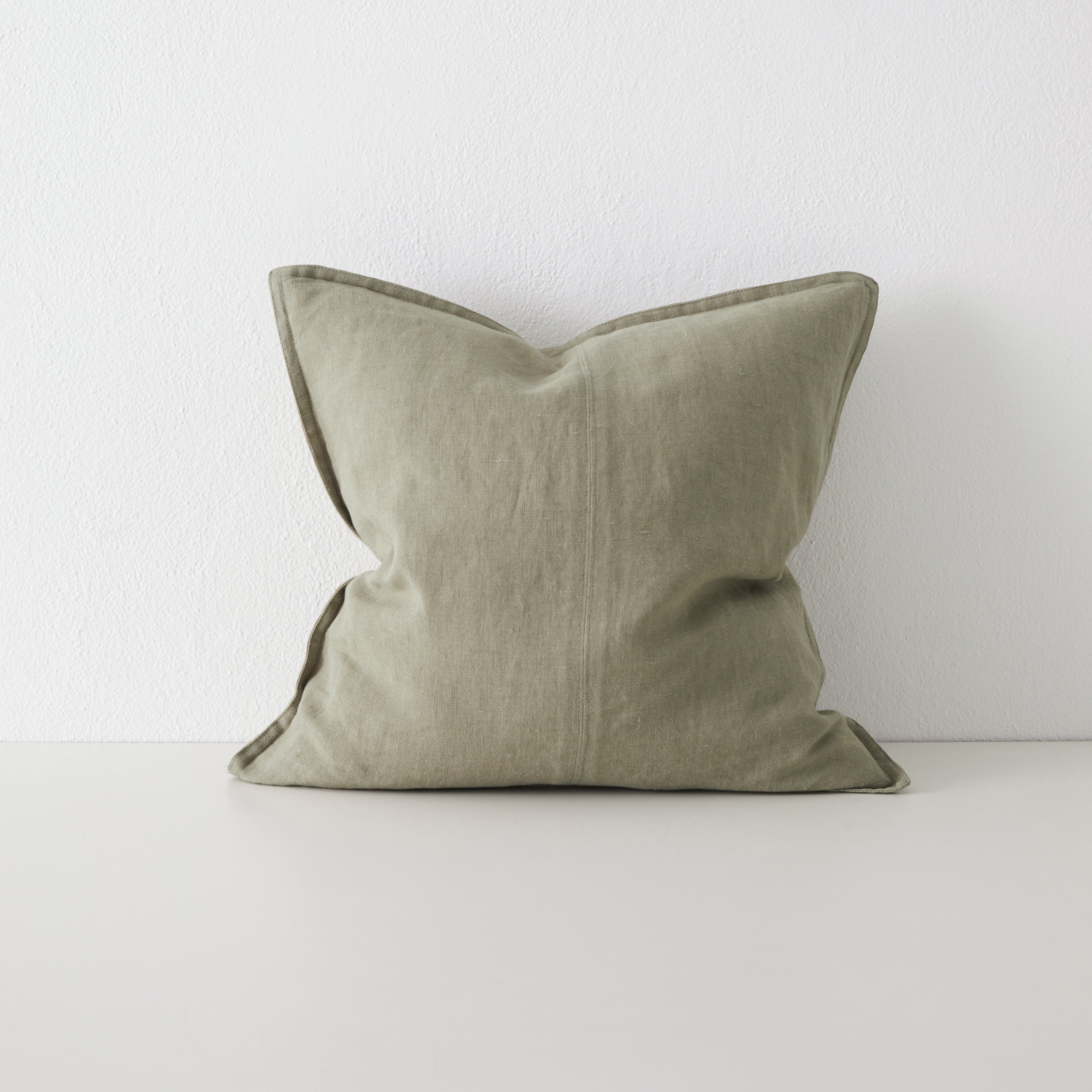 Como Square Linen Cushion 50cm x50cm-Caper