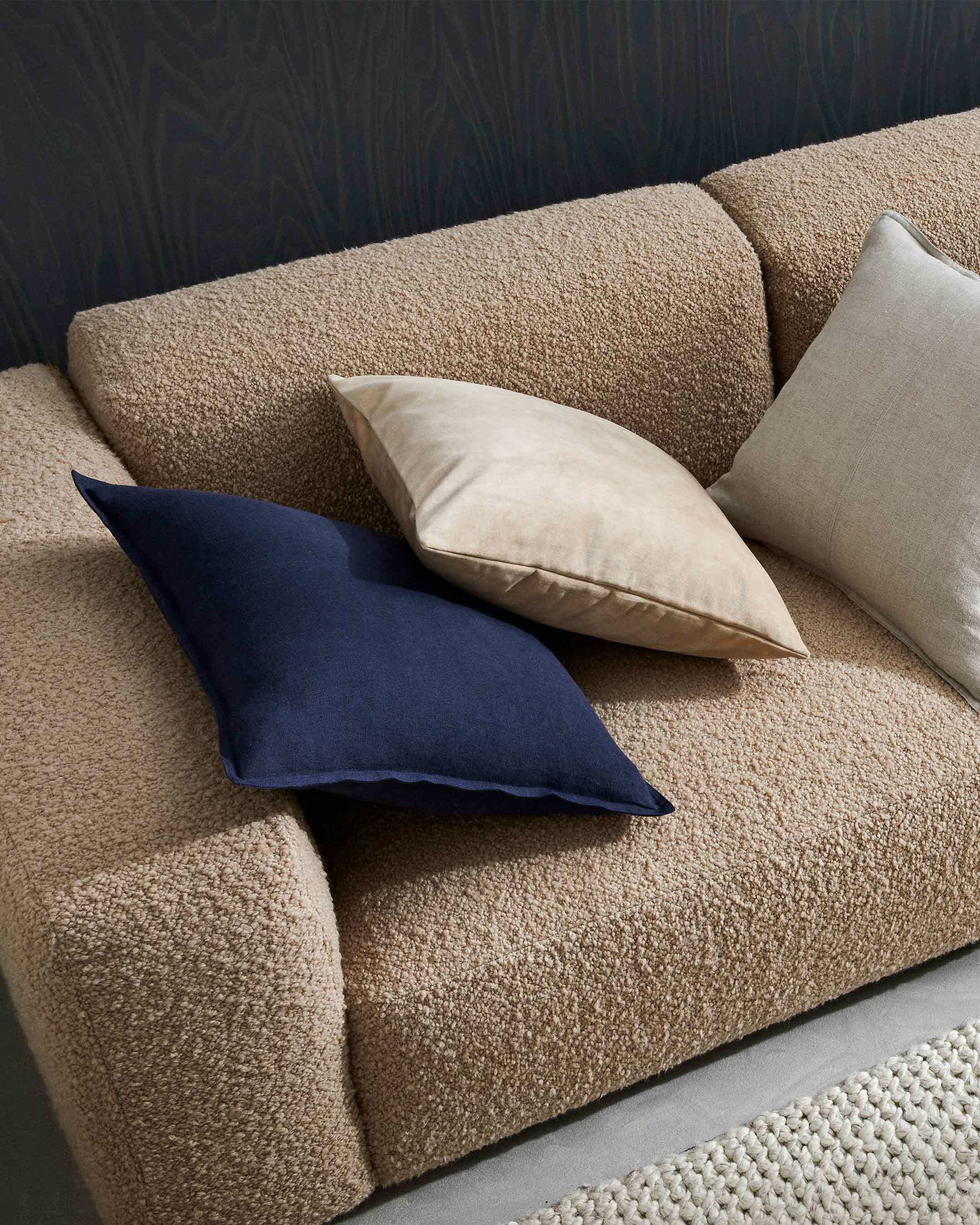 Como Square Linen Cushion 50cm x50cm-Ocean